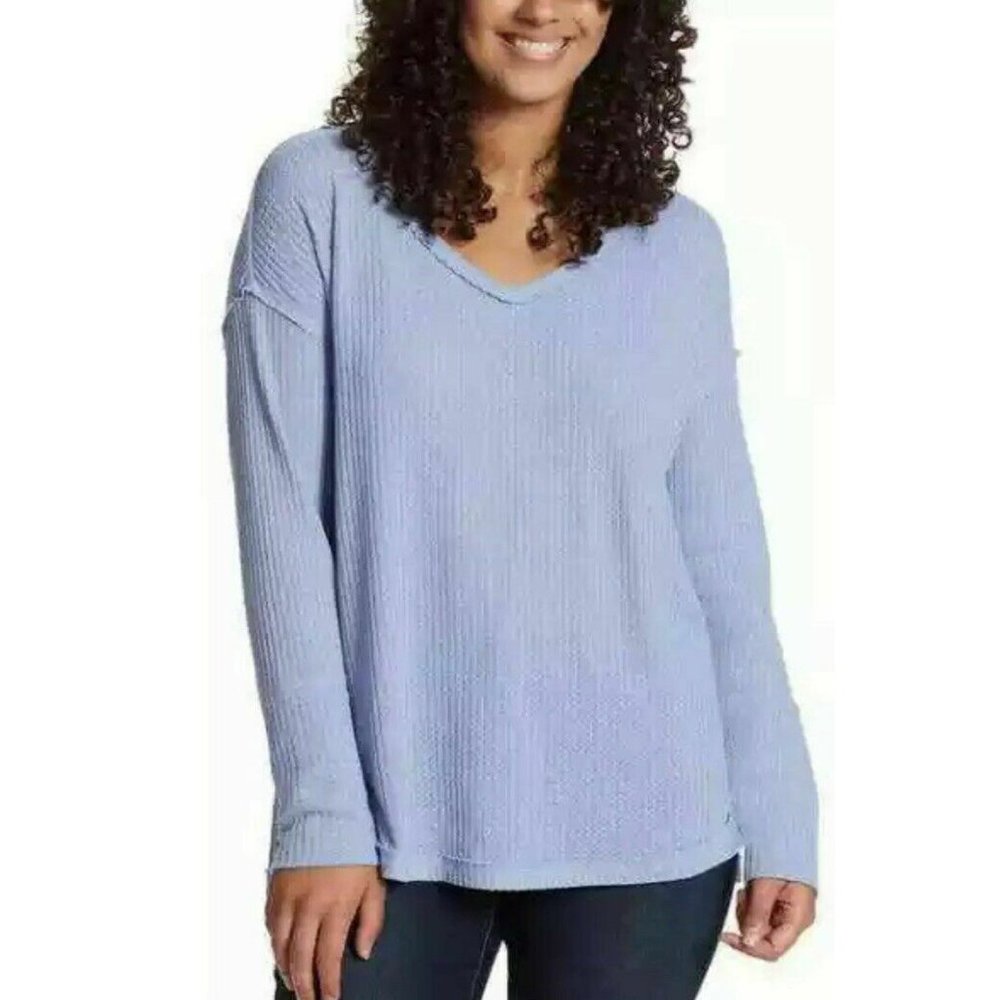 Vintage America Women Thermal Knit Oversized Shirt